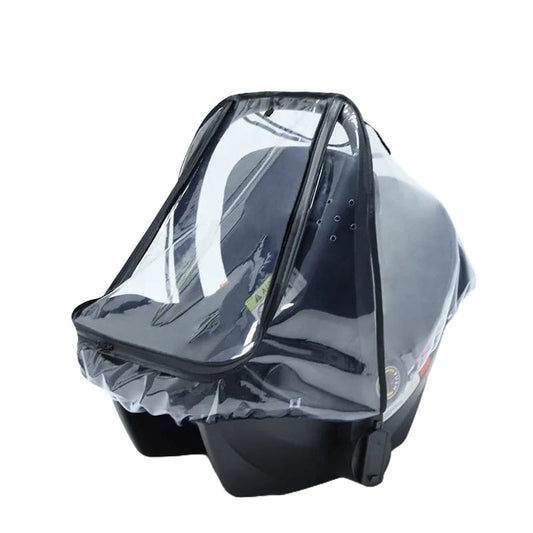 Protectie de ploaie pentru scaun auto si scoica copii cu fermoar, pentru vant si insecte NEXTLY, impermeabila, orificii de aerisire, universala, transparenta