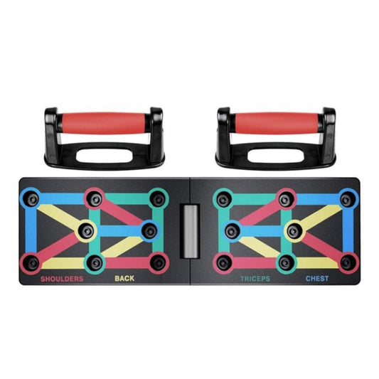 Placa profesionala fitness pentru flotari, NEXTLY, anti-alunecare, antrenare muschi piept, triceps, umeri, spate, 2 manere cu strat aderent, 64x19cm