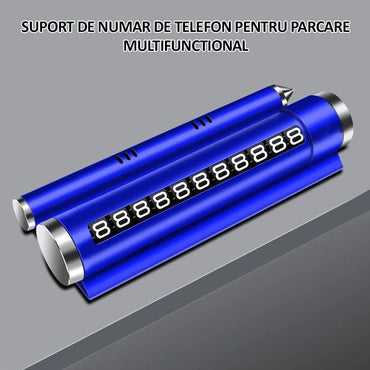 Suport numar de telefon pentru parcare auto multifunctional B NEXTLY, odorizant auto, suport telefon, banda glisanta pentru ascundere numar, rezistent la temperaturi ridicate/scazute, lipire cu banda
