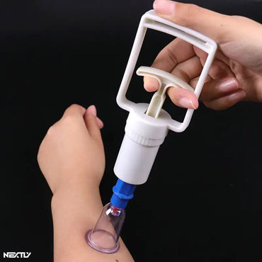 Set 12 ventuze si pompa cu vacuum NEXTLY pentru masaj terapeutic, relaxare, celulita