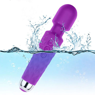 Aparat de masaj NEXTLY pentru gat, spate, umeri, picioare, 8 trepte de viteza, cap flexibil, rezistent la apa, reincarcabil, mov