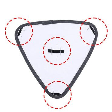 Set 3 rezerve pentru mop triunghiular NEXTLY, lavete din microfibra, reutilizabile, absorbtie buna, utilizare umeda si uscata, 26x26x26cmm gri