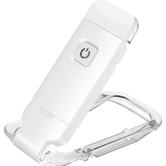 Lampa LED de citit cu atasare pe carte NEXTLY, alb rece/cald/neutru, 3 trepte de intensitate, semn de carte, rotativa, flexibila, multifunctionala, incarcare USB, alb