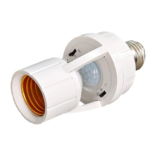 Dulie e27 cu senzor de miscare si lumina, NEXTLY, detectie 360°, distanta de detectare a miscarii 5-8m, pentru interior, alb