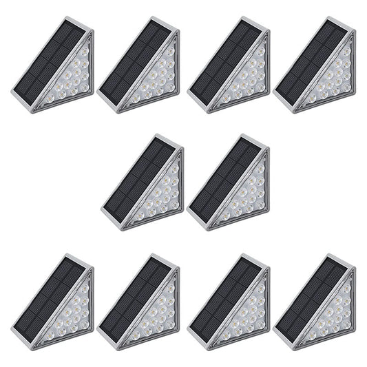 Set 10 x lampa solara scari NEXTLY, senzor de lumina, 13 LED-uri, lumina calda, 2 moduri de instalare, waterproof, lumina de veghe