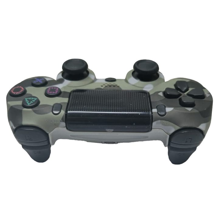 Controller wireless doubleshock, NEXTLY, compatibil PS4, PSTV si PS Now, cu vibratii, army grey