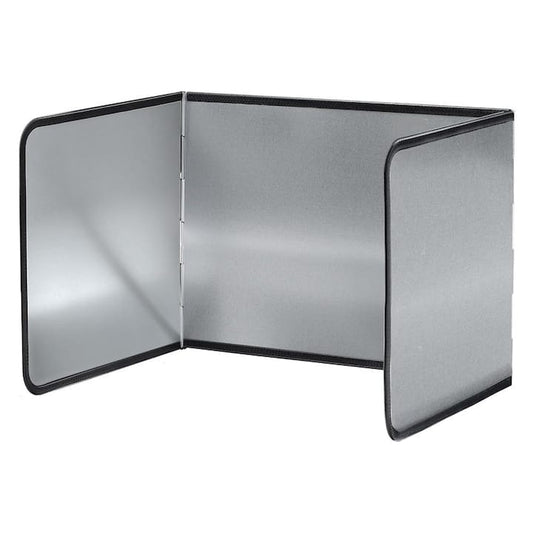 Protectie anti-stropire pentru aragaz si chiuveta NEXTLY, placa pliabila cu 3 panouri din otel inoxidabil, rezistenta la temperaturi ridicate, curatare usoara, 96x30 cm, argintiu-negru