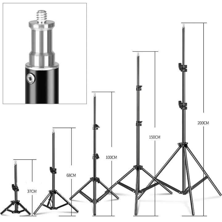 Lampa circulara profesionala RING LIGHT LED, NEXTLY, touch control, diametru 45cm, 18inch, lumina calda/rece/neutra, 10 trepte de lumina, 3 suporturi telefon, telecomanda, telecomanda bluetooth pentru