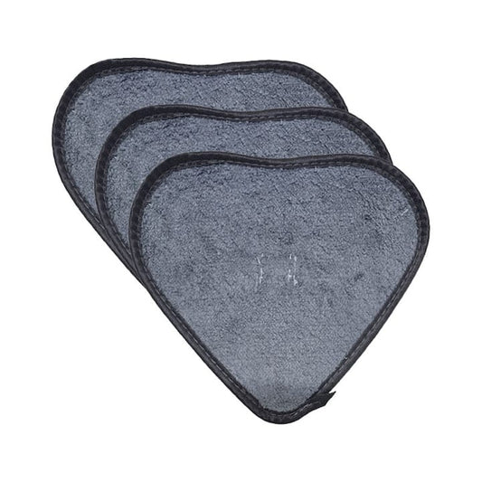 Set 3 lavete din microfibra pentru mop cu cap in forma de inima NEXTLY, reutilizabile, lavabile, detasabile, absorbtie buna, utilizare pe diverse suprafete umede si uscate, gri