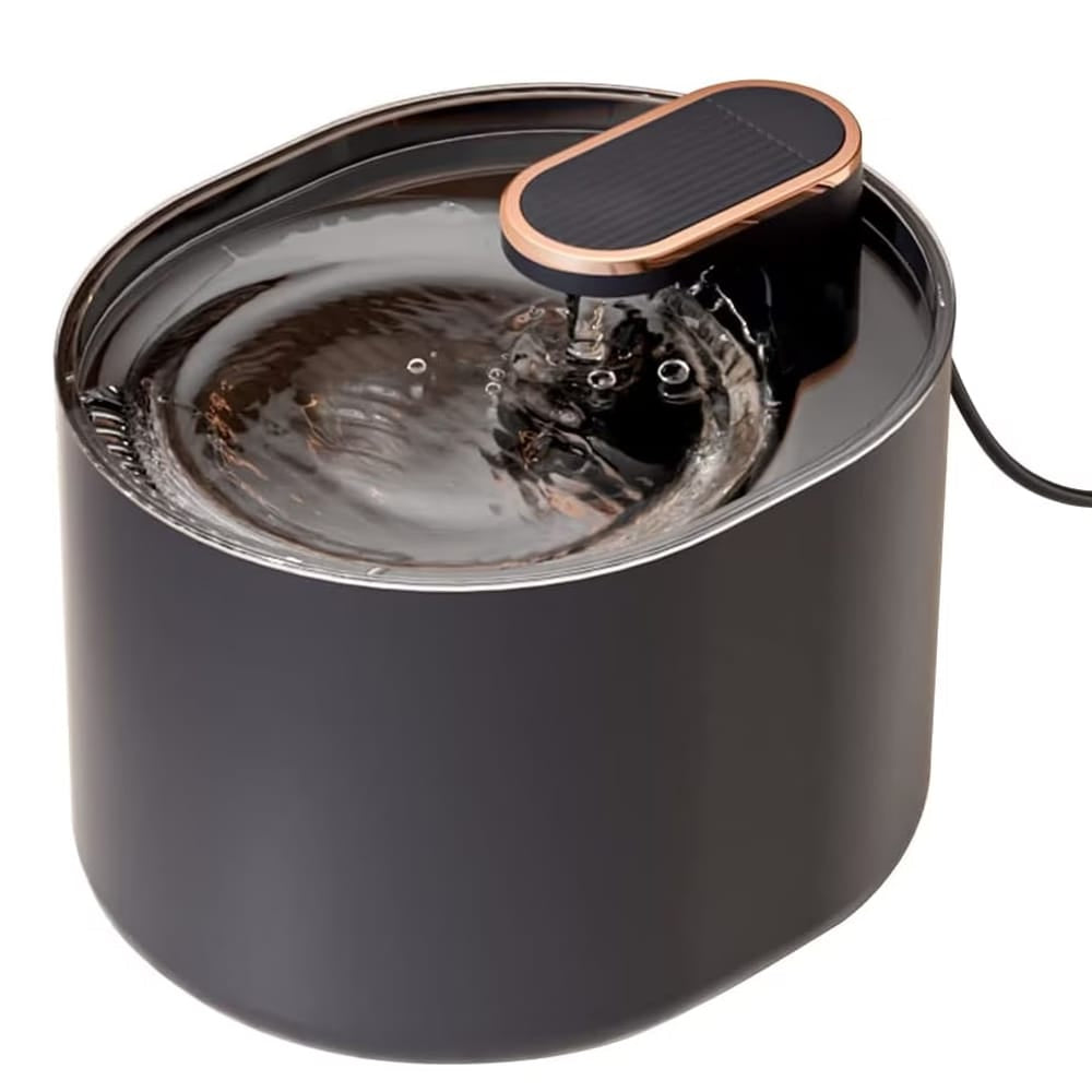 Dispenser automat de apa tip fantana pentru pisici si caini, NEXTLY, capacitate 3L, fitru de carbune activ si bumbac cu nano-bule, ultra-silentios, lumina led, alimentare USB, Negru Mat