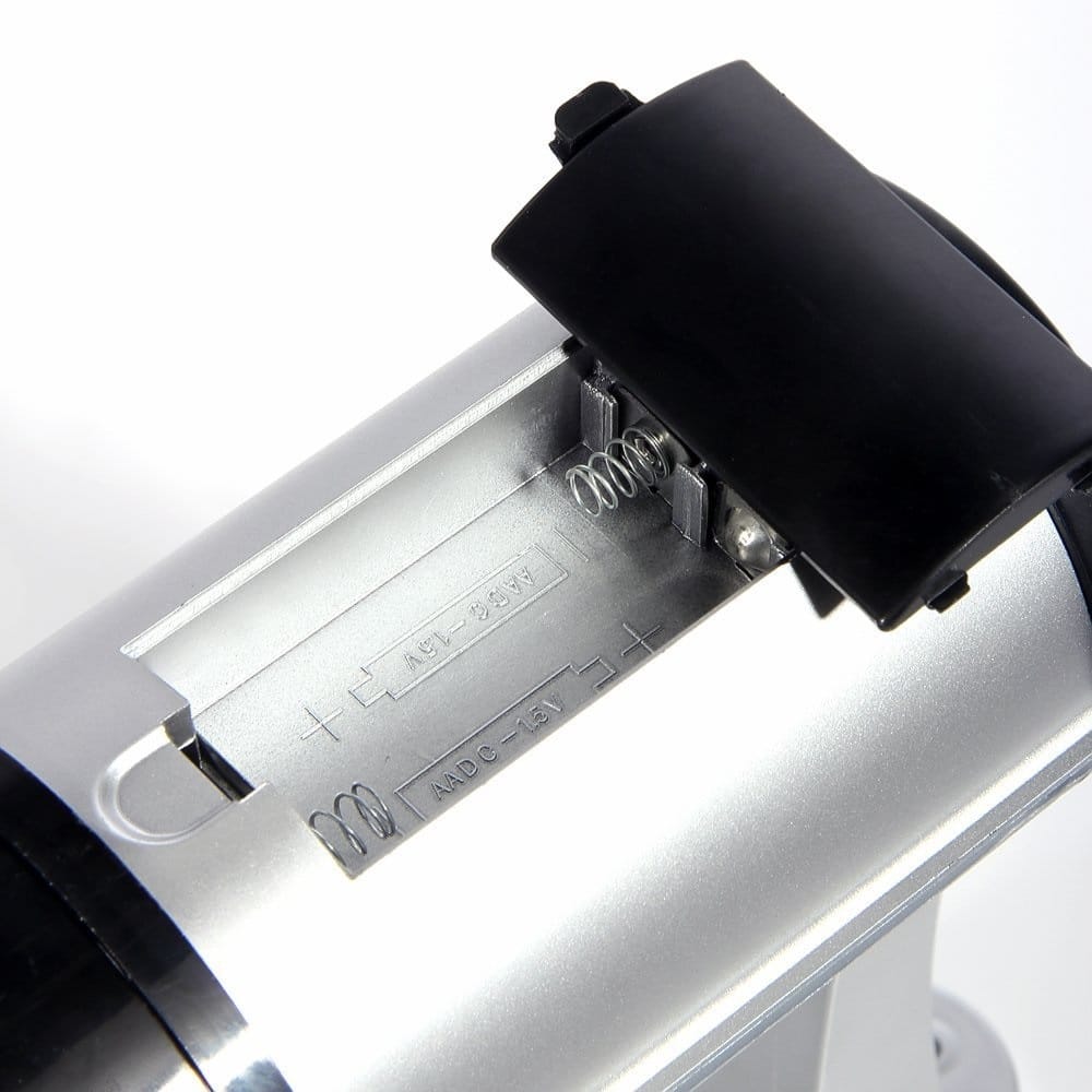 Camera de supraveghere falsa NEXTLY pentru exterior/interior, led rosu intermitent, rotire 360°/90°, waterproof, baterii AA, argintiu