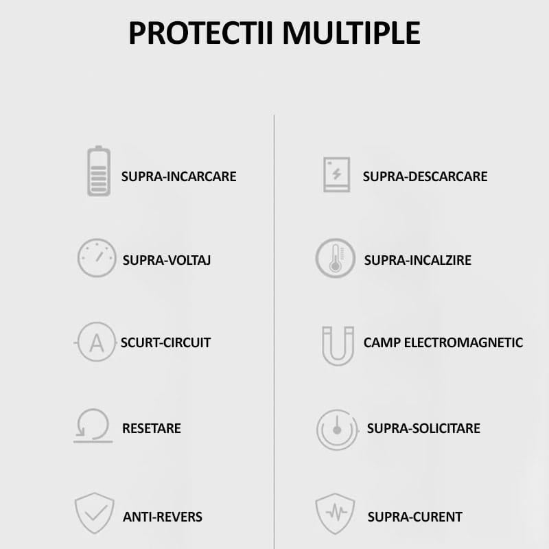 Baterie externa Wireless Magnetica 10 000 mAh, NEXTLY, incarcare rapida, 20W, incarcare wireless 5W, 7.5W, 15W, compatibila MagSafe, porturi Tip-C, lightning, mov
