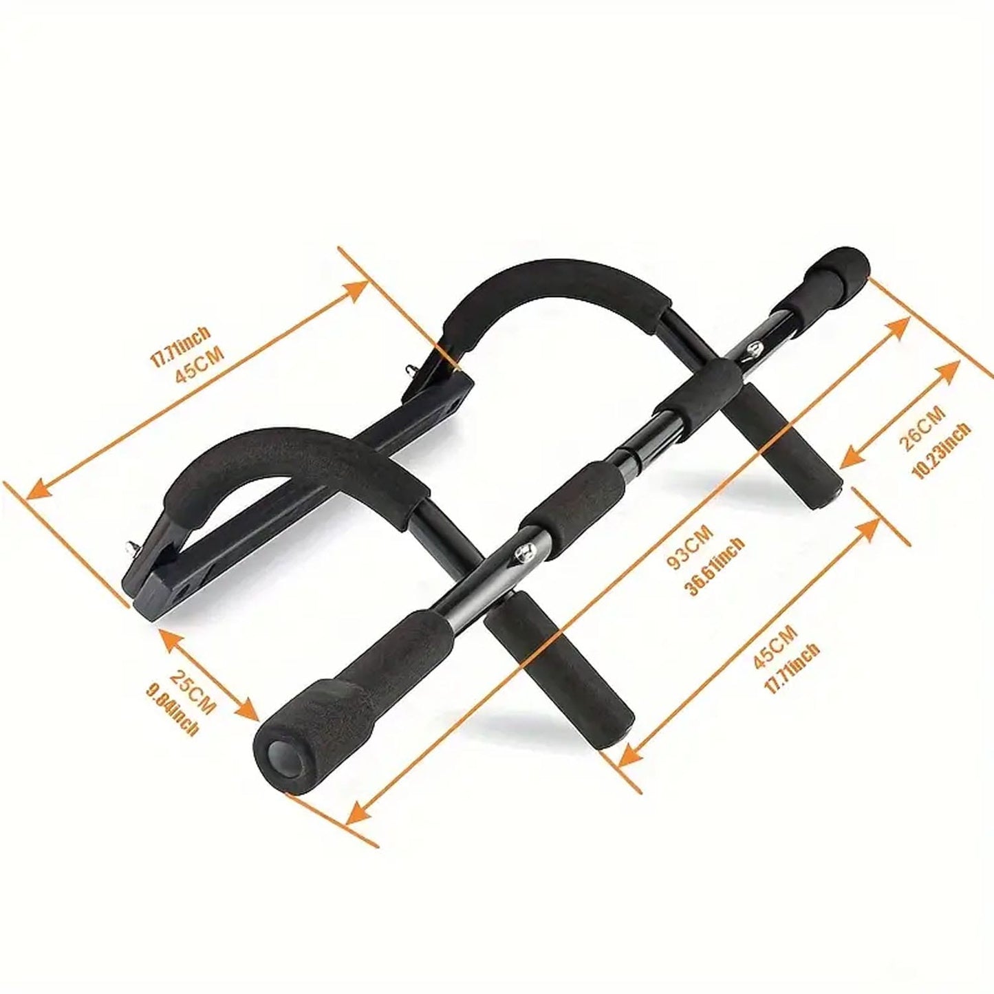 Bara de tractiuni pentru usa, NEXTLY, multifunctionala, manere din spuma, negru