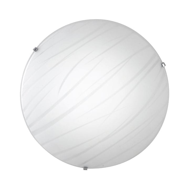 Plafoniera LED Nextly, aplica pentru perete sau tavan, 28W, 2240 Lm, lumina alba neutra, 4000K, Led-uri SMD incorporate, 40x40 cm, abajur din sticla cu model, unghi iluminare 120°, alb