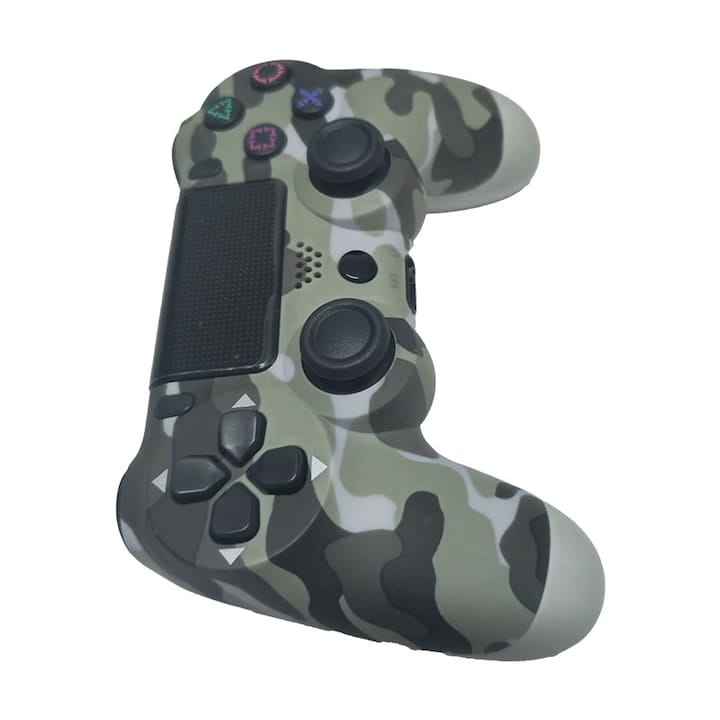 Controller wireless doubleshock, NEXTLY, compatibil PS4, PSTV si PS Now, cu vibratii, army grey