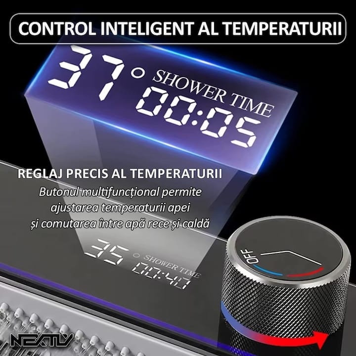 Set chiuveta multifunctionala smart, NEXTLY, afisaj digital, doua cascade, iluminare ambientala, spalator pahare, dozator detergent, baterie extensibila cu 3 functii, tocator, tava si sita inclusa, anti zgarieturi, sistem preaplin, 45x75cm